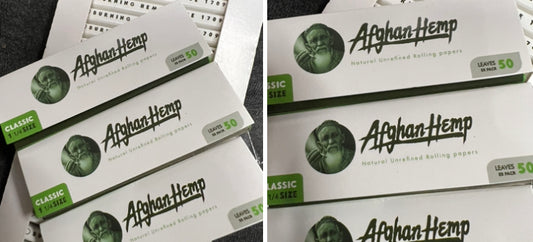 Afghan Hemp All Natural Rolling Papers 1 1/4 Size  (4 Pack)